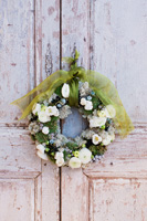 Christmas wreath with Roses and moss