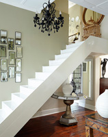 Modern white staircase