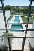 View of swimming pool from hall