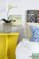 Yellow bedside table