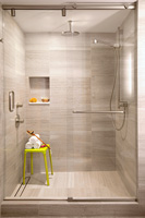 Shower cubicle with seat