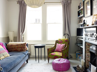 Colourful living room furniture