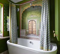 Classic mural above bath