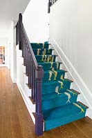 Patterned stair carpet