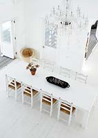 Open plan dining area from above
