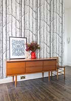 Retro sideboard in hall