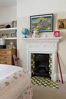 Period fireplace in childs bedroom