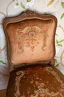 Antique velvet chair