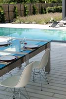 Dining area by pool