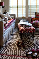 Zebra print carpet