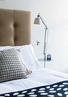 Modern lamp by bed