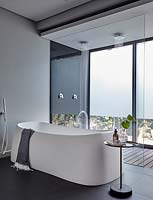 Freestanding bath and double shower