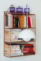 Wire bookshelves