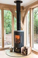 Modern wood burning stove