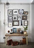Eclectic art and accessories display