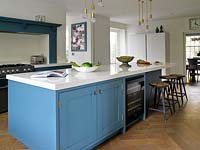 Blue kitchen units
