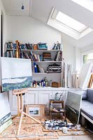 Artists studio with painting by Anna Lucy Boss