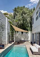 Courtyard garden with pool