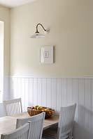 Wall light in dining room