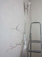 Painting a wall mural