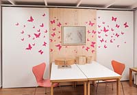 Dining room decorated with wall stickers