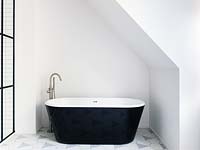 Black bathtub