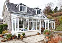 Country house and conservatory