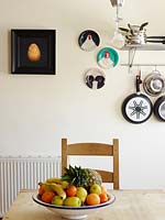 Potato painting by Tony Beaver, plates by Holly Frean at Anthropologie