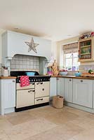Country style kitchen with range cooker
