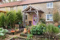 Stone cottage with potager garden