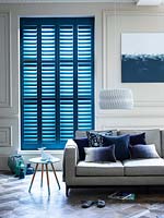 Blue shutters