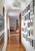 Corridor with photo display