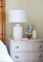 Accessories on bedside cabinet