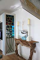 Driftwood console table