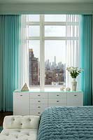 Turquoise curtains