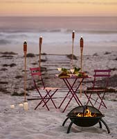 Barbeque on beach