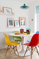 Colourful dining area
