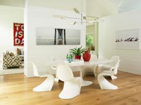 Dining area with designer furniture