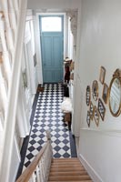 Patterned flooring in entrance hall