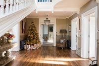 Entrance hall with christmas decorations