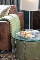 Plate of scones on coffee table