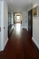 Corridor with wooden flooring