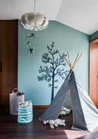 Childs play area with teepee