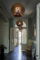 Classic entrance hall with modern lights