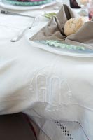 Monogrammed tablecloth