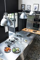 Kitchen island from above