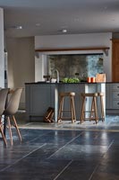 Kitchen with slate floor