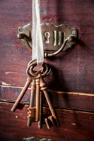 Detail of bunch of vintage keys