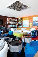 Modern colourful living room