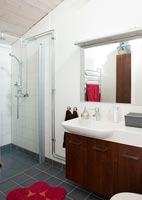 Wooden bathroom basin unit